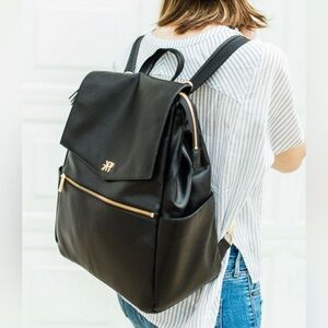 Freshly Picked Black Backpack with Gold Hardware